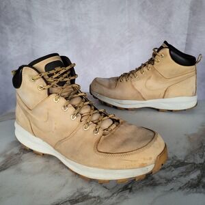 Nike Manoa Boots Mens Size 13 Beige Nubuck Combat Boots 454350-700 Padded Lined